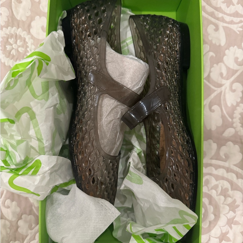 Transparent Brown Jelly Shoes